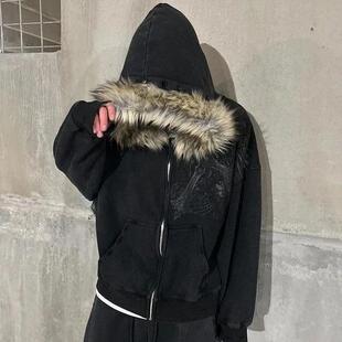 H 83813 Fleece Hoodie with Print 绒毛印花卫衣