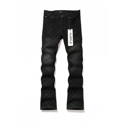 H 66524 Punk retro distressed denim jeans 朋克复古破洞牛仔裤