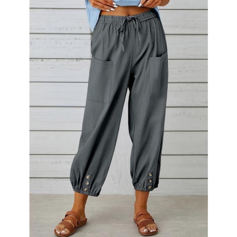 代发速卖通亚马逊跨境新款男式休闲裤抽绳宽松休闲阔腿