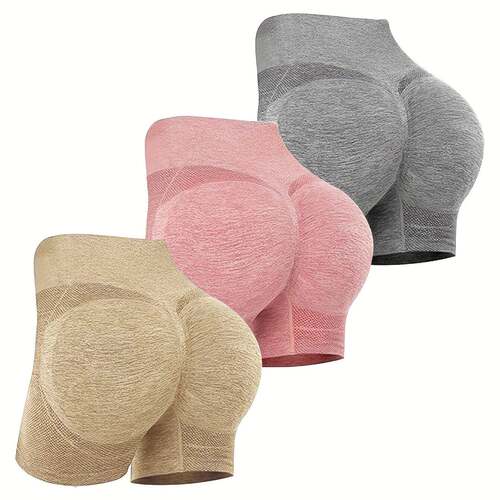 A 28693 High Waist Seams Yoga Shorts 腰瑜伽短裤