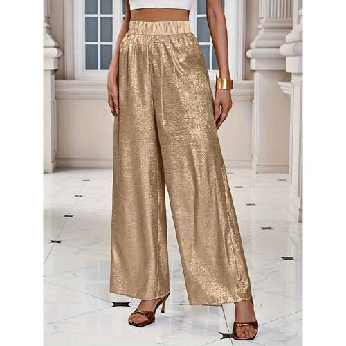 I 15541 Long Sleeve Shirt and Wide Leg Pants Set 衬衫阔腿裤
