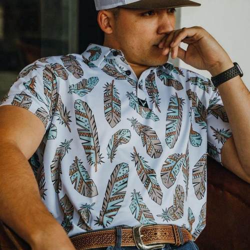 New Top trendy Brand Shirt Feathers Whe Characteristic