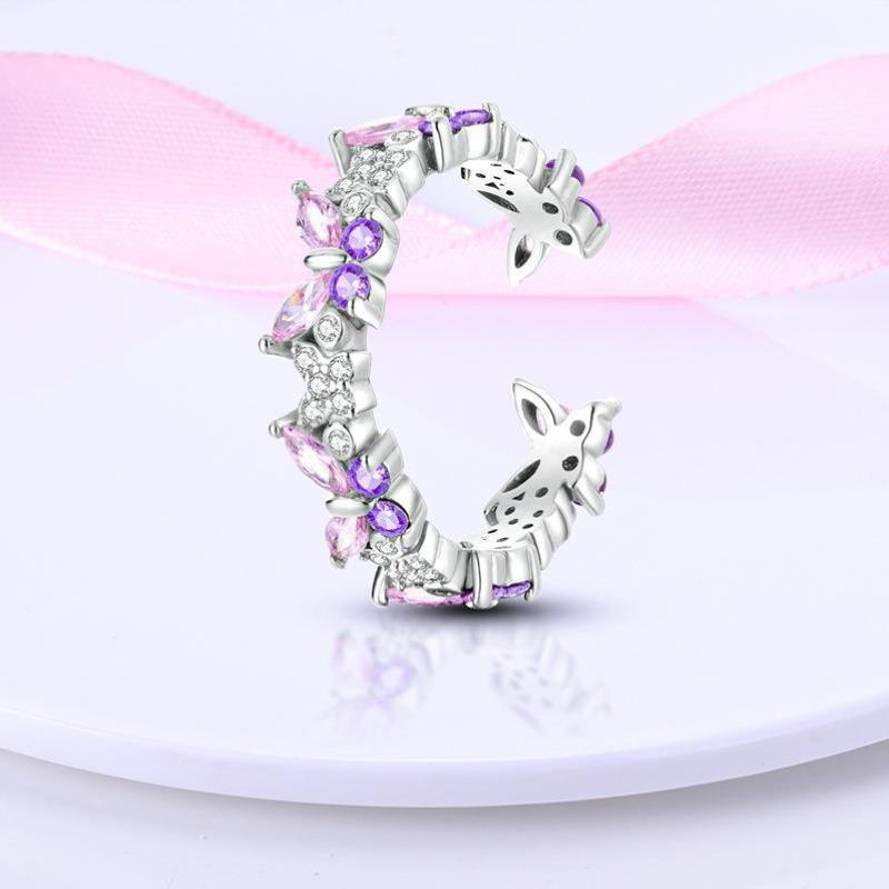 2023 Real 925 Silver Plate Colorful Dragonfly Butterfly Cubi