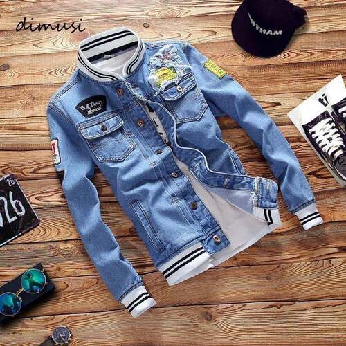 H 50881 Trendy Denim Jacket Men's Fashion 潮牌牛仔夹克