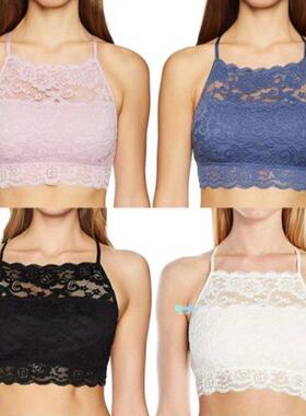 4PCS Lace Tank Top Non eel Ring Bra Lace Vest style跨境
