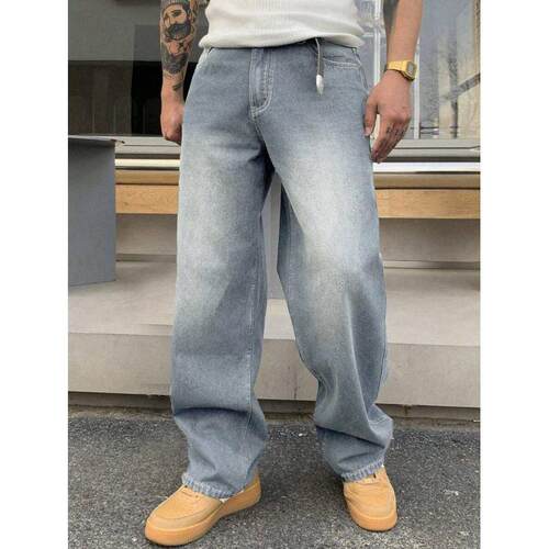 H 44798 Men's loose wide leg jeans 士宽松阔腿牛仔裤