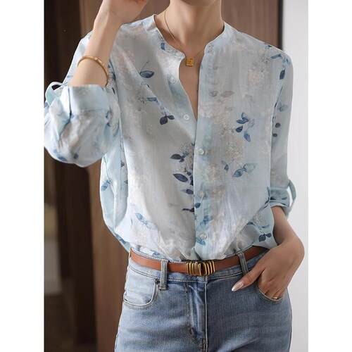 H 72706 Printed Short Sleeve Shirt 印花七分袖衬衫