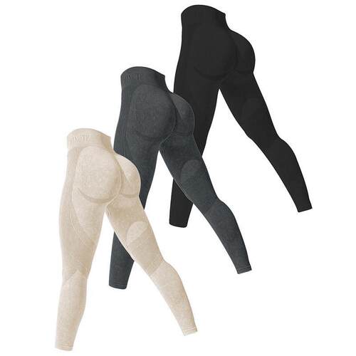 H 83999 Seams High Waist Yoga Pants 磨砂瑜伽裤