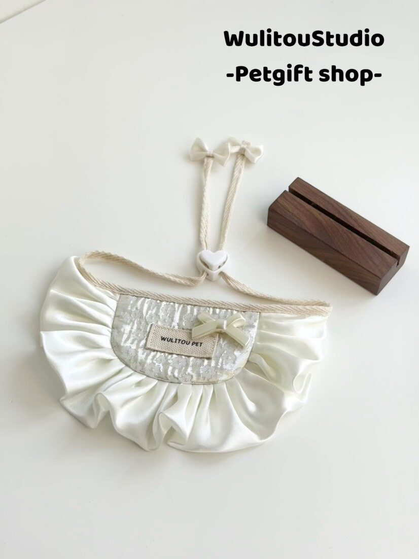 Wulitou原创狗狗猫咪口水巾婚礼结婚绅士宠物围巾围嘴项圈领结