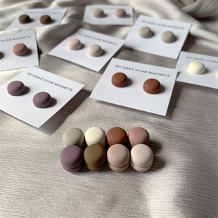 丝巾磁吸扣强力女士圆形多色强磁扣头巾固定百搭袖扣开衫披肩防掉