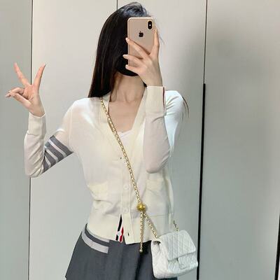 TB薄款羊毛修身四扣夏季开衫针织