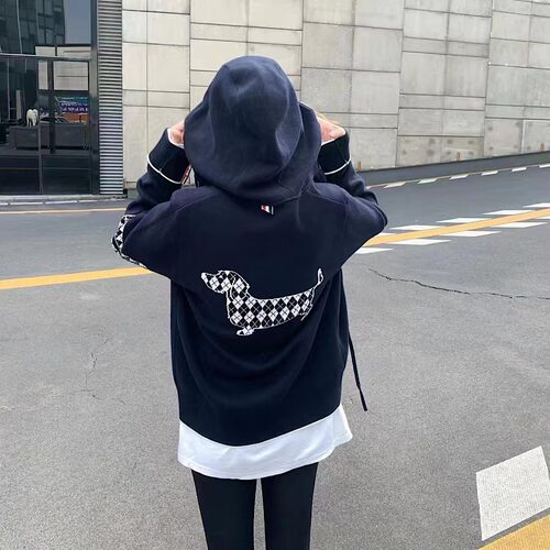 TUMATB后背小狗连帽开衫卫衣外套