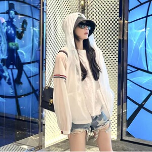 TNNE TB织带宽松防晒服夏季新款轻薄透气韩版百搭男女皮肤衣潮