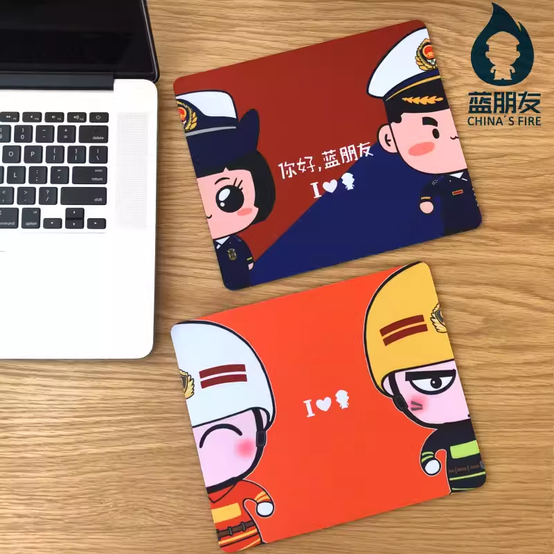 中国消防救援鼠标垫电脑书桌垫