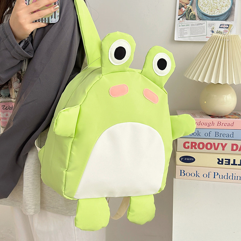 可爱卡通青蛙双肩包中小学生书包百搭单肩斜挎包学生儿童出游背包,箱包皮具/热销女包/男包,双肩背包,淘宝优惠券,粉丝福利购,淘宝优惠卷