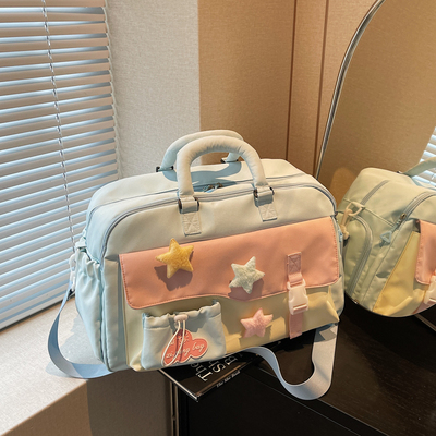 短途旅行包女轻便手提便携收纳袋大容量外出行李袋结实耐用健身包