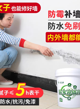 防水补墙膏乳胶漆墙面修复白色防霉反碱墙体腻子膏家用修补墙面膏