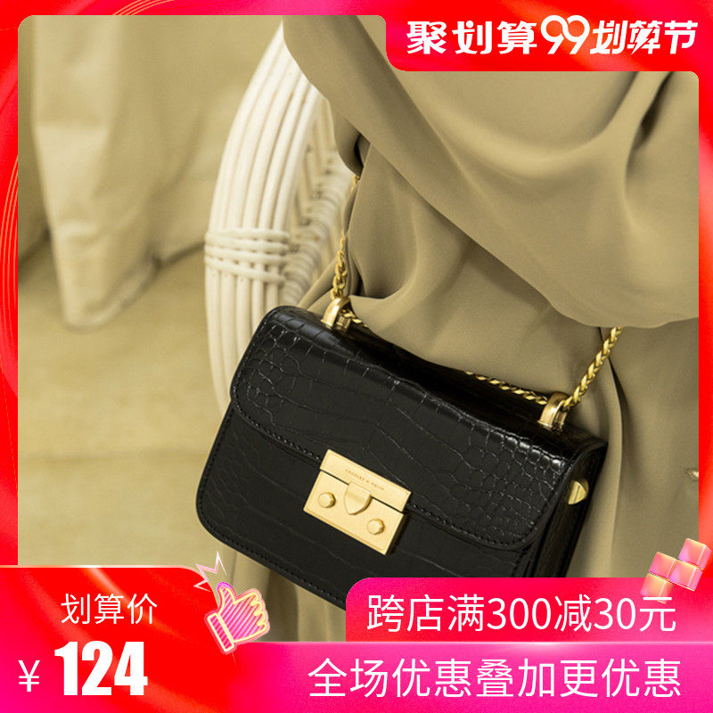 小ck女包单肩斜挎包链条小方包包2020新款潮减龄百搭ins 森系简约