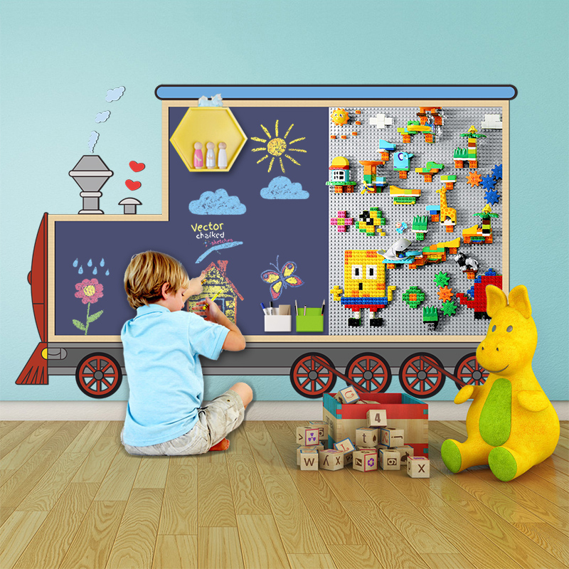 卡通火车造型UV哑光家用儿童房无尘玩具积木涂鸦磁黑板墙兼容樂高|msdalam kategori Aksesori rumah, pelekat, Pelekat dinding - dari Buy2taobao.com untuk memberikan perkhidmatan ejen Taobao profesional membeli