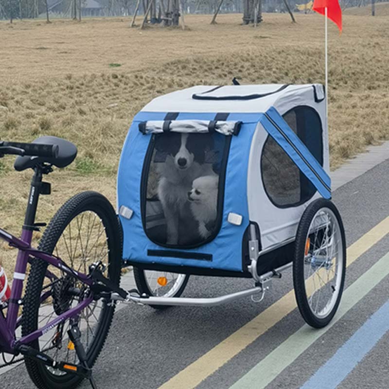 便携外出大型宠物自行车拖车猫狗狗推车户外骑行旅行拉货拖挂车