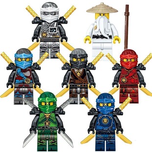 积木玩具收藏款 幻影忍者积木人仔劳埃德吴大师妮雅拼装 第7季 新款