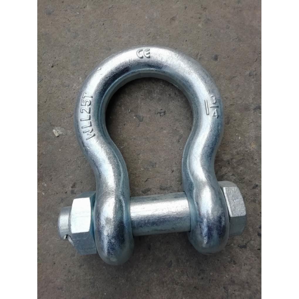 弓形卸扣G2130美式高强度u型卡连接扣17吨25吨带螺母卸扣35吨
