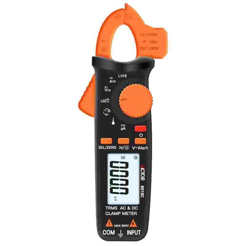 胜利VICTOR钳形表数字钳型万用表数显高精度交直流电流表VC6019C