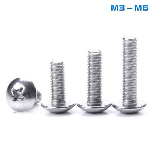 316不锈钢十字槽大扁头螺丝钉M3M4M5M6*8x10x12x16x18x20x25x30mm