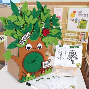 悄悄话树洞我的情绪幼儿园中大班环创玩教具区域材料手工DIY