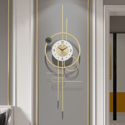 石英钟轻奢客厅个性创意时尚北欧风金属钟表时钟挂钟现代简约家用
