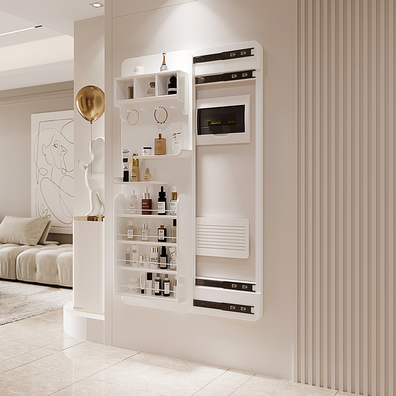 可遮挡穿衣镜装饰实木ins风