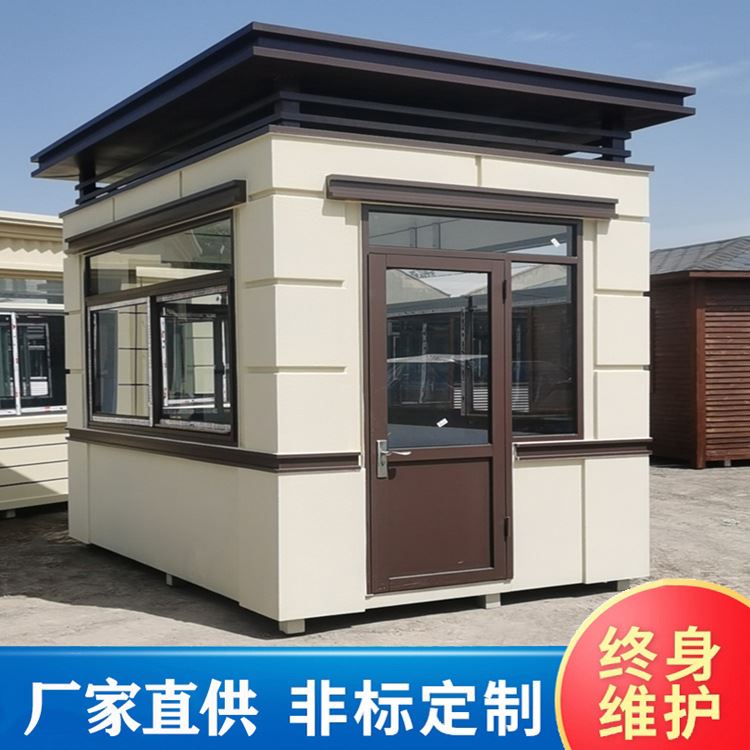 欧式真石漆岗亭户外景区艺术保安亭可移动门卫收费值班室厂家成品
