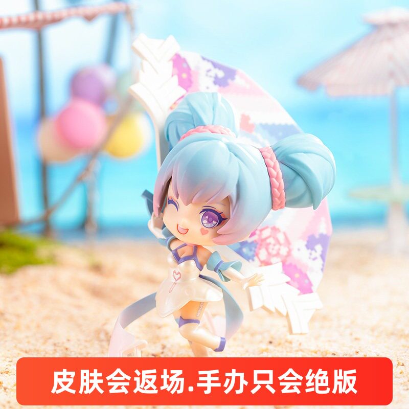 【2021年限定】王者荣耀官方正版恋之微风Q版小乔手办异色摆件