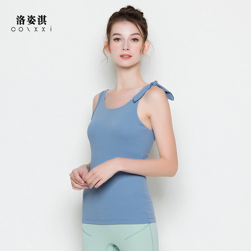洛姿淇瑜伽背心无袖美肩性感美背