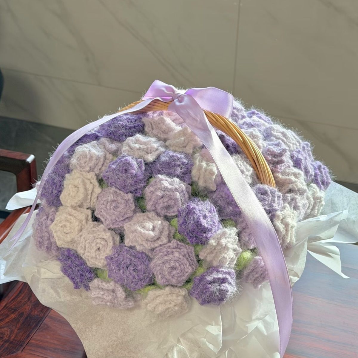 玫瑰花毛毯花束成品送人