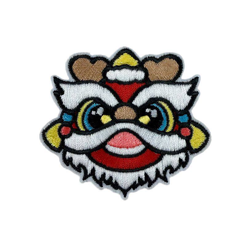 衣服logo遮挡贴醒狮布贴