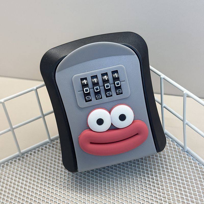 门口藏钥匙神器密码钥匙盒装修密码盒免打孔卡通壁挂密码锁粘贴家