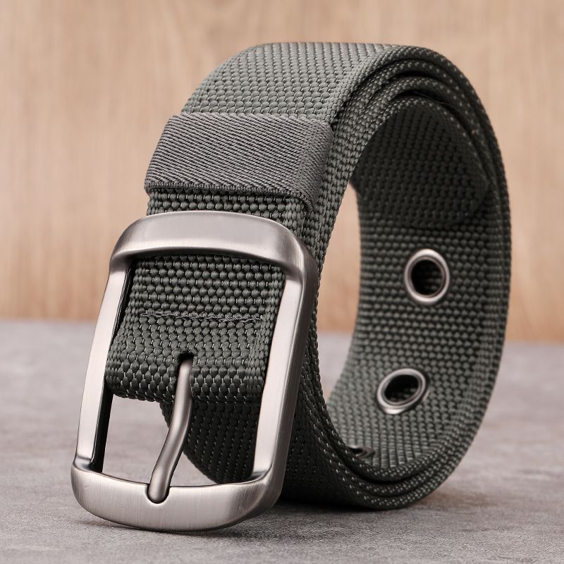尼龙绳腰带针扣新款男士
