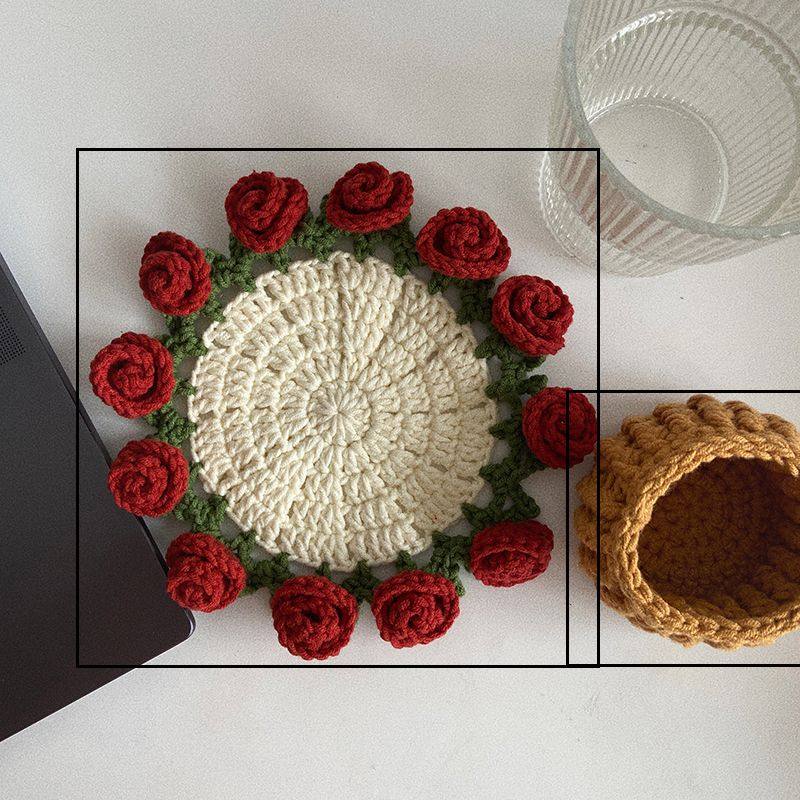 微钩材料包手工毛线diy迷你毯子玫瑰花束杯垫材料包钩织创意编织,服饰配件/皮带/帽子/围巾,DIY编织材料包,淘宝优惠券,粉丝福利购,淘宝优惠卷