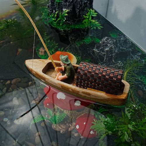 鱼缸里的造景摆件姜太公