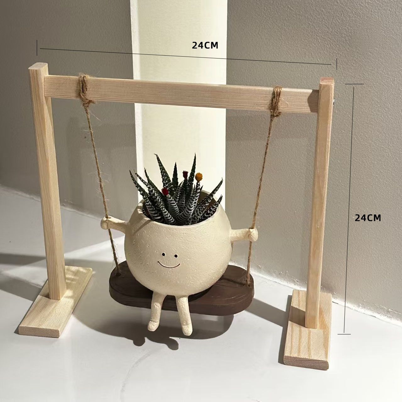 造型花盆架实木桌面置物