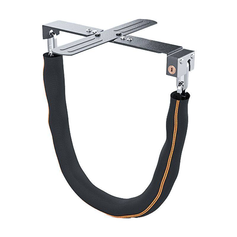 电动车电池防盗神器电动车踏板防偷十字盖板可调节电瓶锁电瓶车链