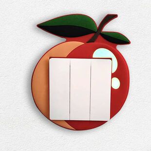 开关边框套不伤墙免粘直接卡扣免粘贴卡通软胶开关贴墙现代插座立