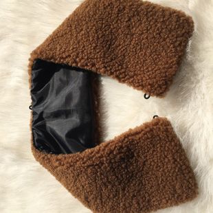 毛领替换立领无领和尚领毛领单卖可拆卸毛毛领子外套毛领单卖假领