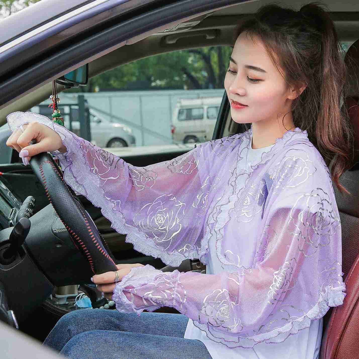 女士开车专用防晒披肩春