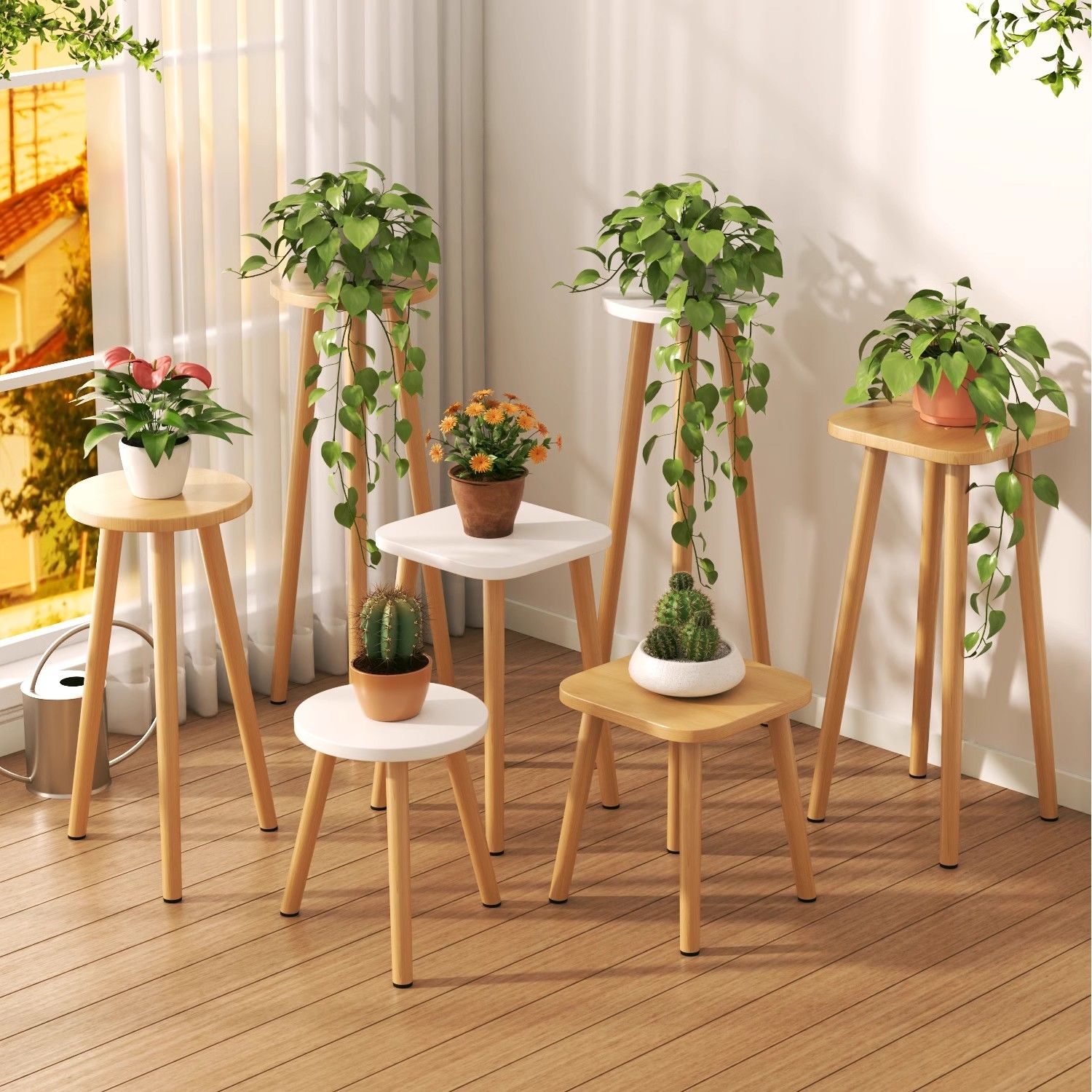 花盆放置架小圆桌家用子