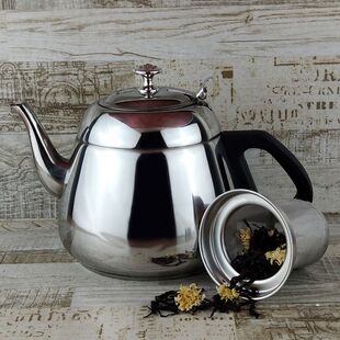 金属煮茶器不锈钢茶壶家用泡茶带滤网泡茶壶饭店煮茶壶餐厅茶水壶