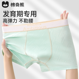兒童內(nèi)褲 中大童初中生平角褲 胖童短褲 男童純棉青少年玻尿酸四角褲