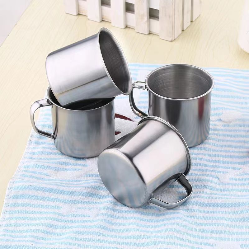 50ml口袋小水杯304食品级不锈钢宝宝水杯迷你咖啡杯牛奶杯可爱茶