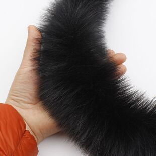 羽绒服帽子上的毛领狐狸毛条帽边毛毛辅料DIY服饰 通用羽绒服装门